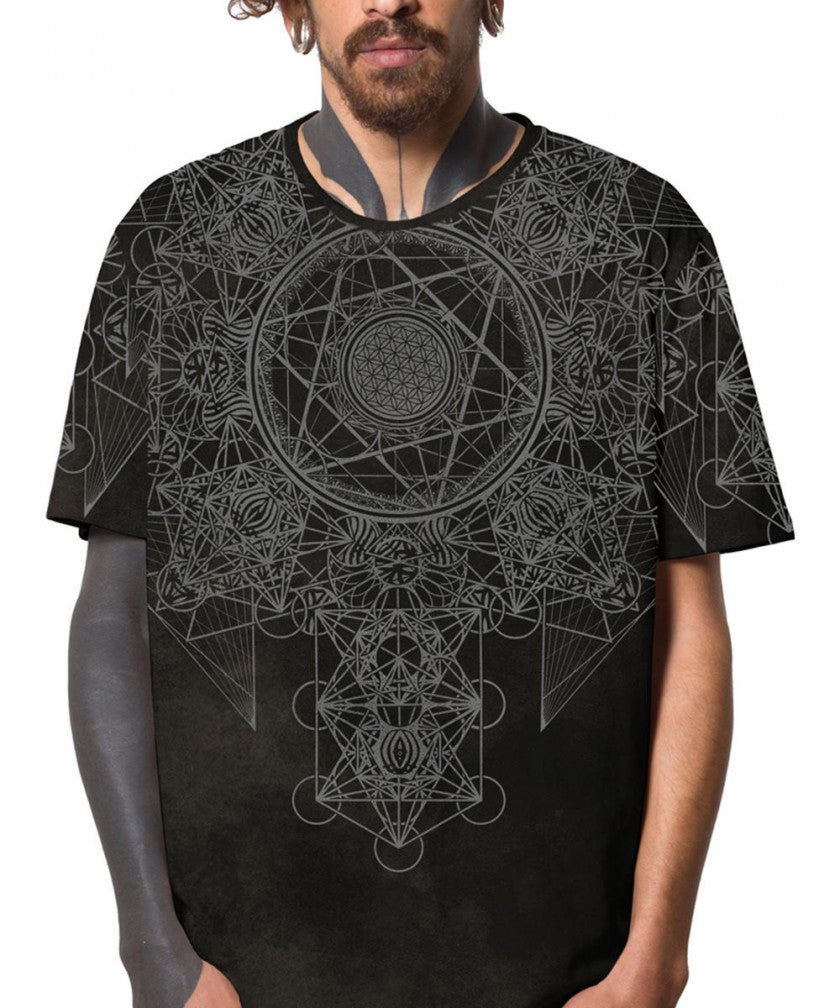 GRID THEORY T-Shirt In Black Texture