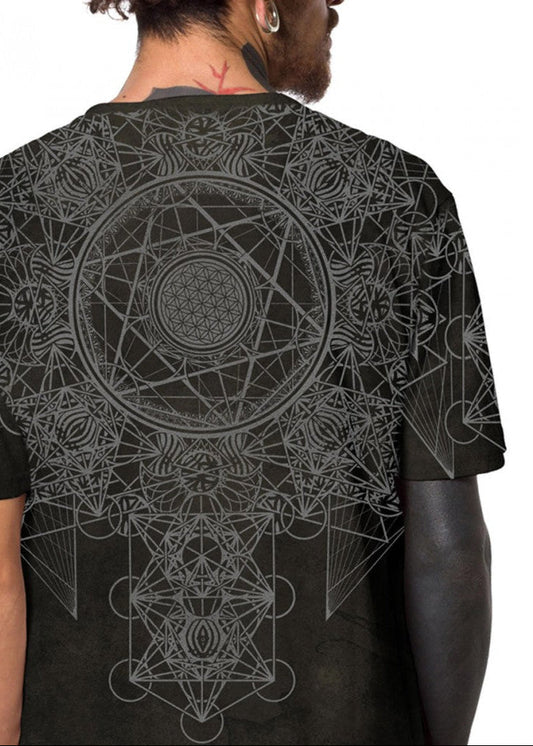 GRID THEORY T-Shirt In Black Texture