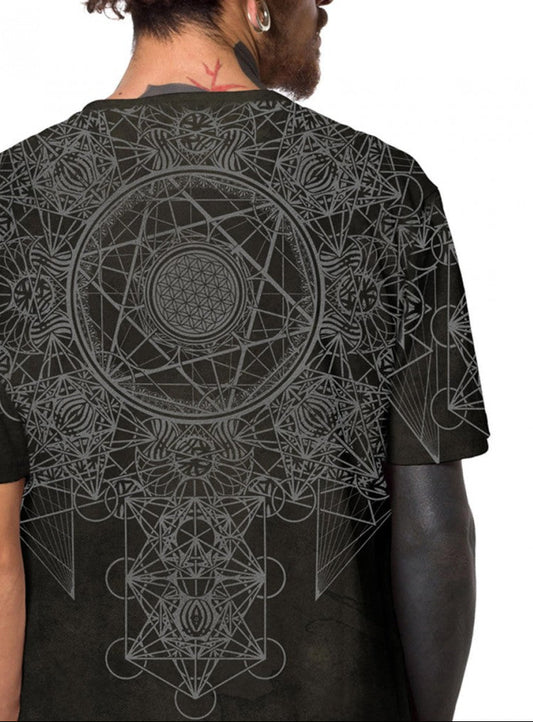 GRID THEORY T-Shirt In Black Texture