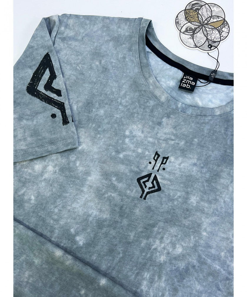 NAZU T-Shirt In Grey Tie-Dye