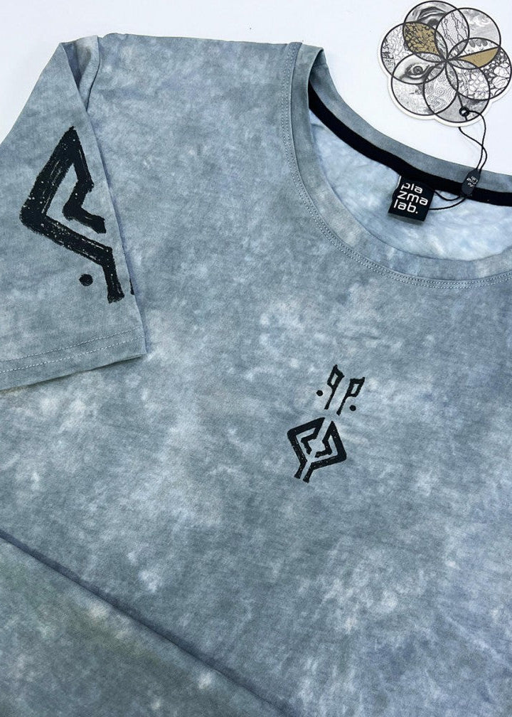 NAZU T-Shirt In Grey Tie-Dye