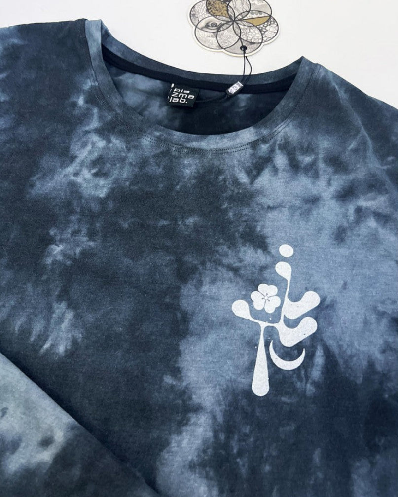 TSURU T-Shirt In Black Tie Dye