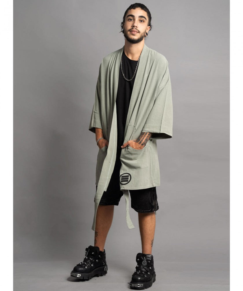 HOSHI Kimono In Brushed Grey