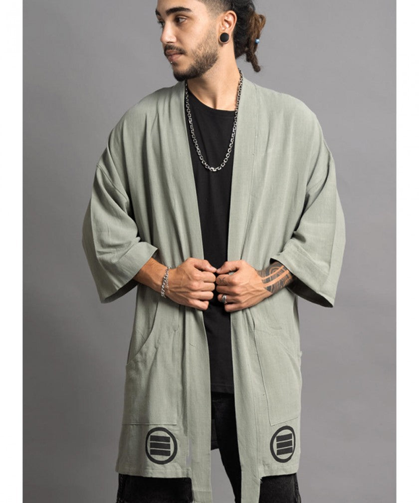 HOSHI Kimono In Brushed Grey