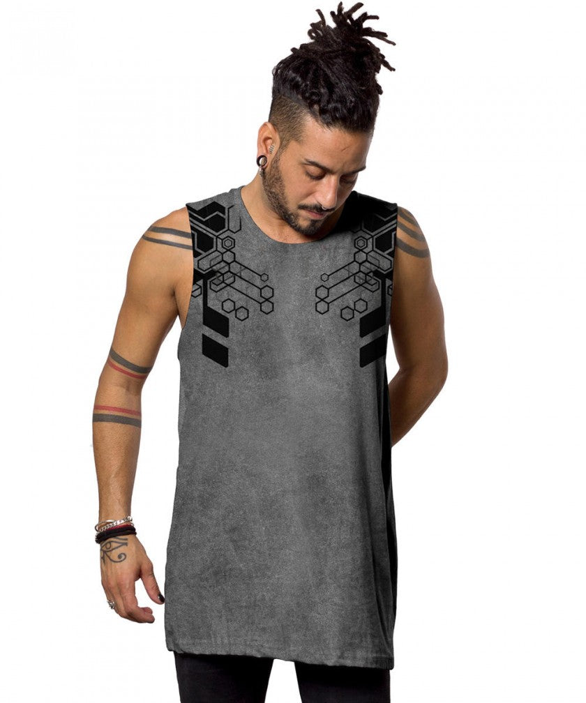 KAITAN Tank Top In Wash Grey