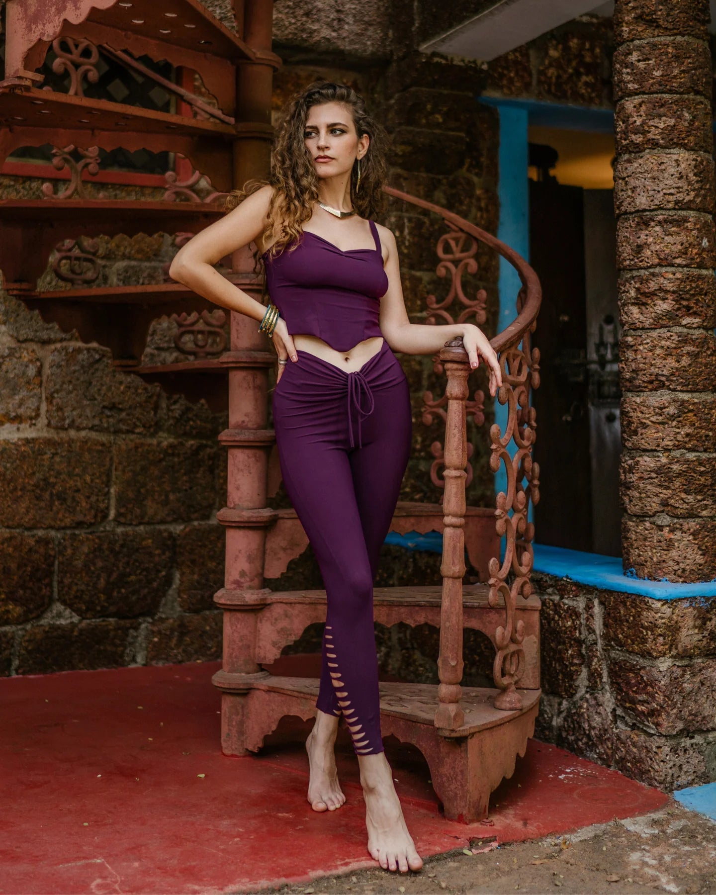 NILAYA Yoga Tank Top in Purple