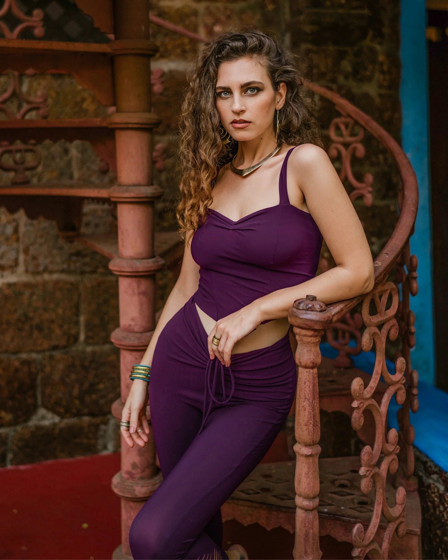 NILAYA Yoga Tank Top in Purple