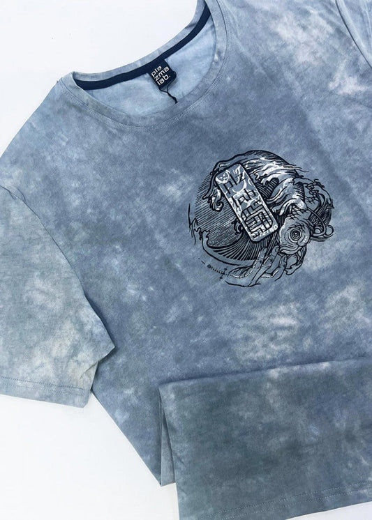MUSHI MASTER T-Shirt In Tie Dye Grey