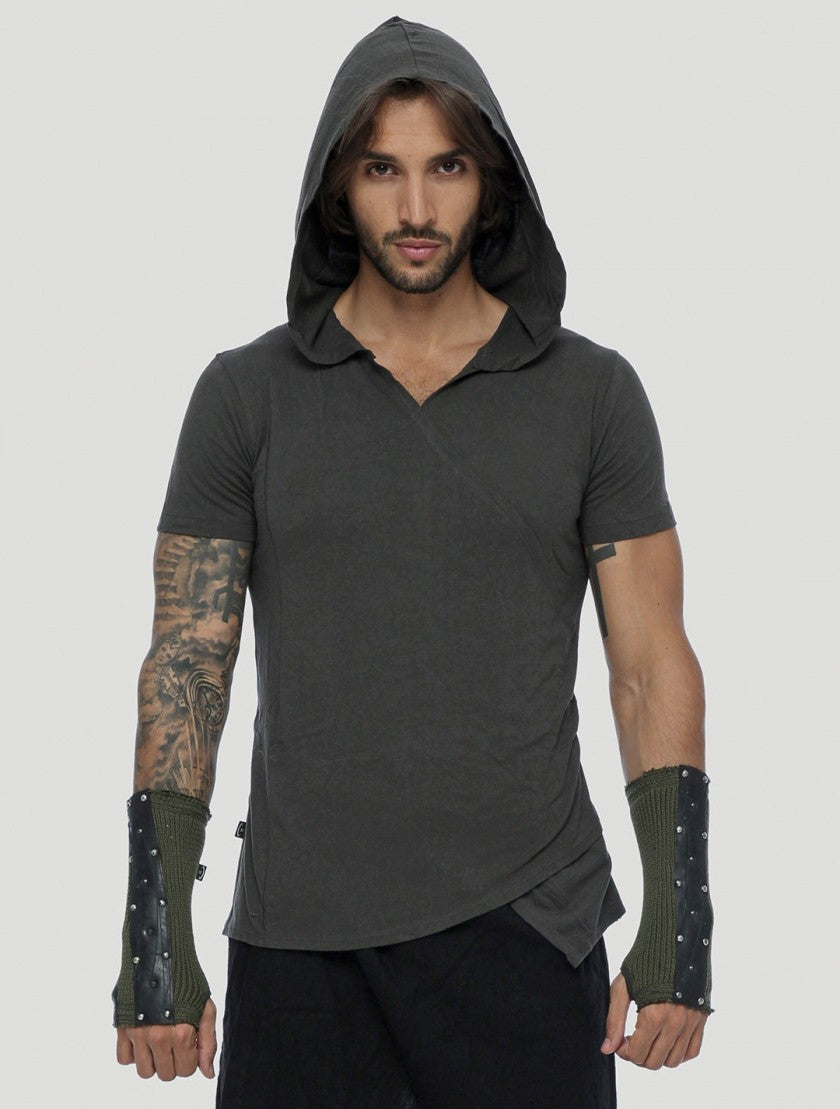 VIPA T-Shirt In Olive-Noir
