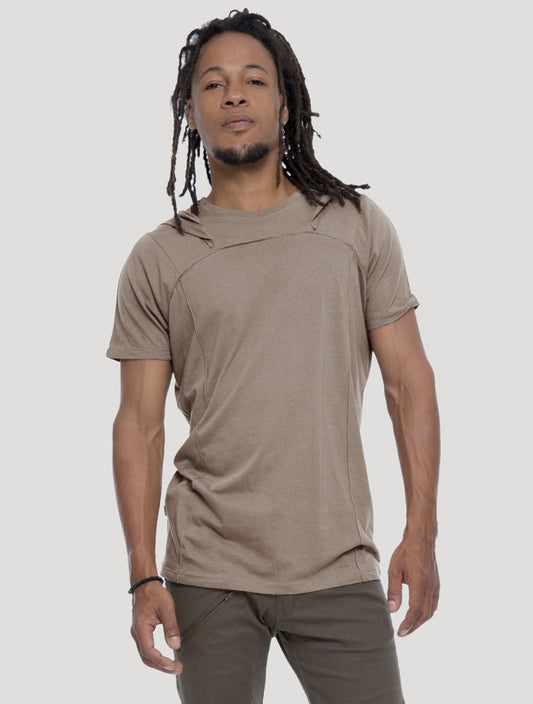 SHELTER Hooded T-Shirt In Cement