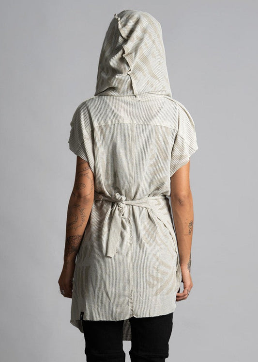 SAND WO TRIBE Kimono Vest In Sand-Stone