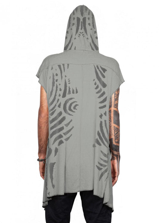 SAND UNISEX TRIBE Kimono Vest In Sand-Stone