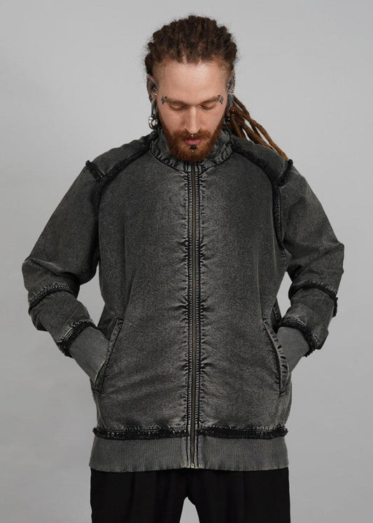 DEXTER JACKET ACID WASH - BLACK