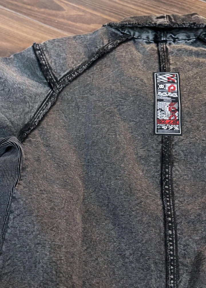 DEXTER JACKET ACID WASH - BLACK