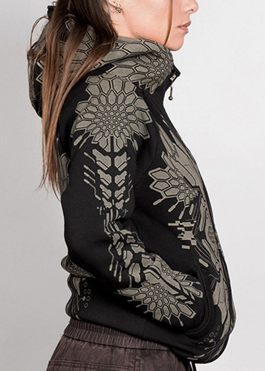 FUSHICHO WO Hooded Jacket In Black