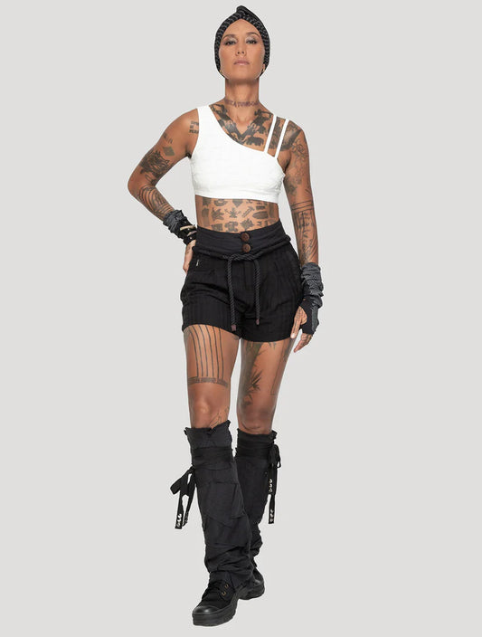 Hera Linen Shorts - Black