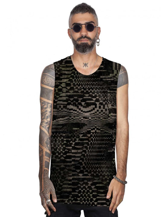 GLITCH GRID Tank Top