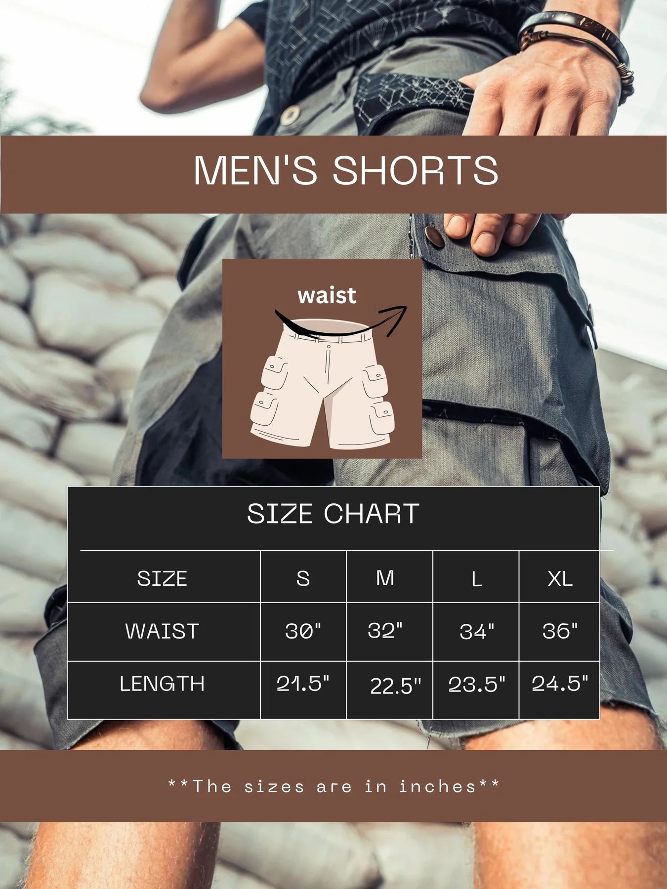 3/4 TAZER Pants In Brown