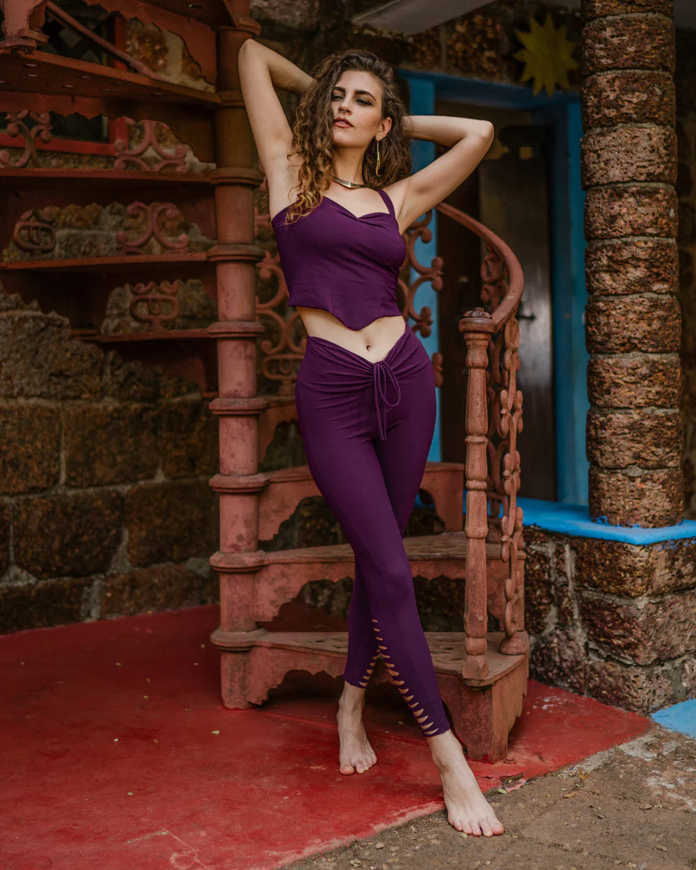 NILAYA Yoga Leggings For Women In Purple