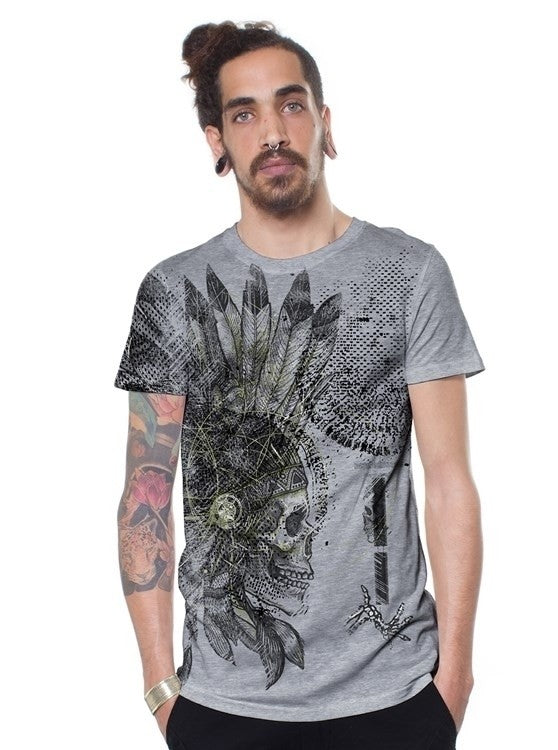 CHEROKEE T-Shirt In Grey Melange