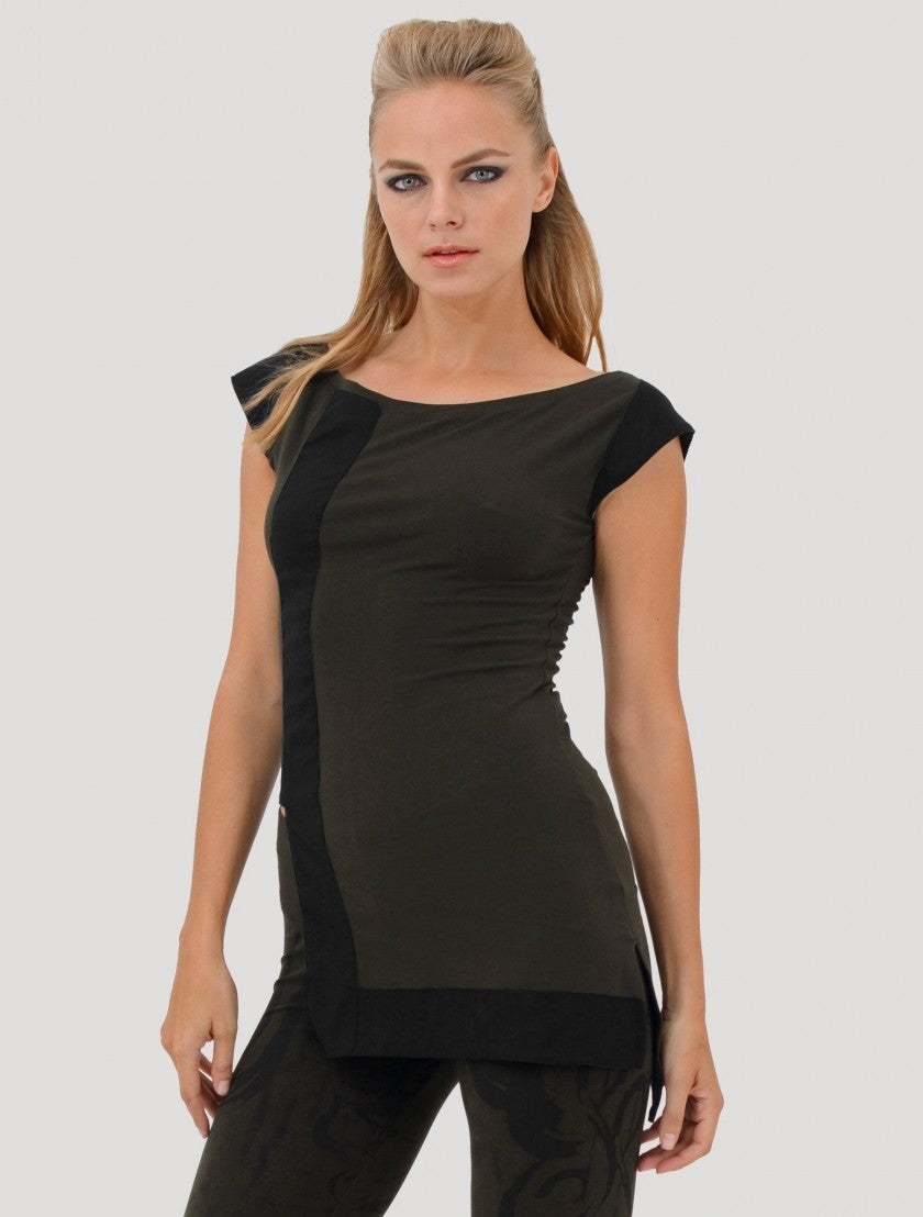 VENUS Sleeveless Tunic In Steel