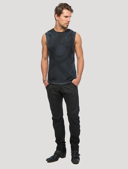 FEARLESS Hoodie Sleeveless Tee In Black