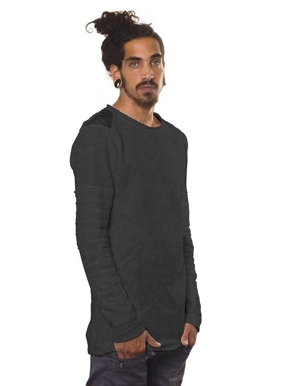 HATTORI Long Sleeve Shirt In Grey Wash