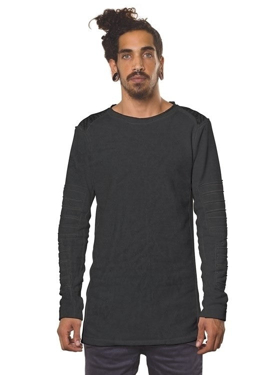 HATTORI Long Sleeve Shirt In Grey Wash