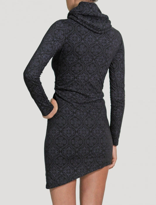 LIVIA Long Sleeves Mini Dress In Black