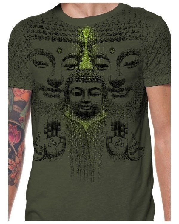TRIPLE WISH T-Shirt In Olive Malange
