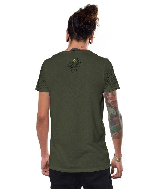 TRIPLE WISH T-Shirt In Olive Malange