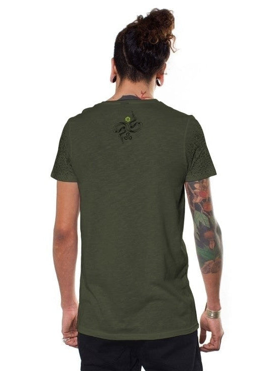 TRIPLE WISH T-Shirt In Olive Malange