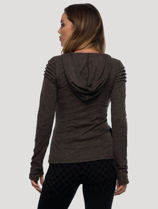 DOGON LIGHT Hood Sweater In Teal