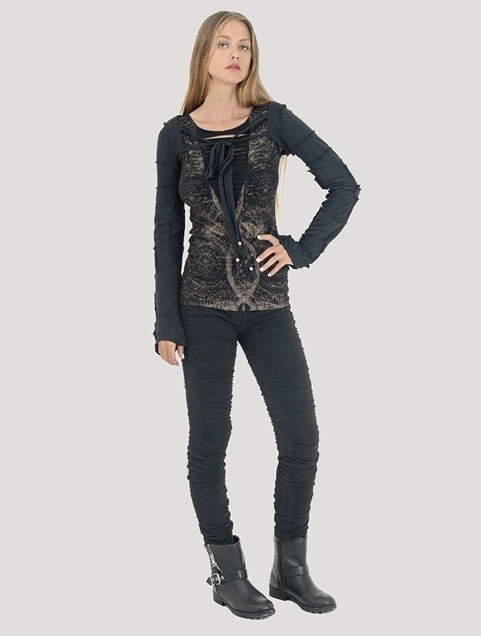 PECOA Hooded Shrug In Black