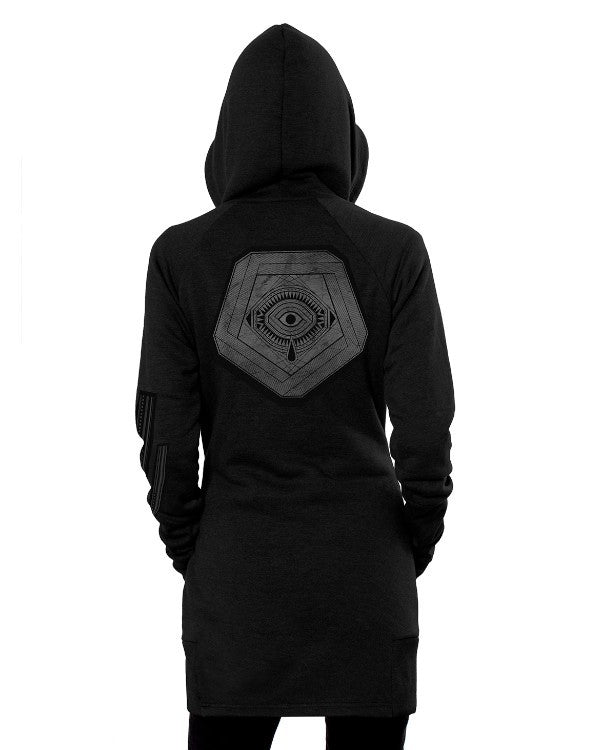 INFINITY ZIP Hood Sweat In Black