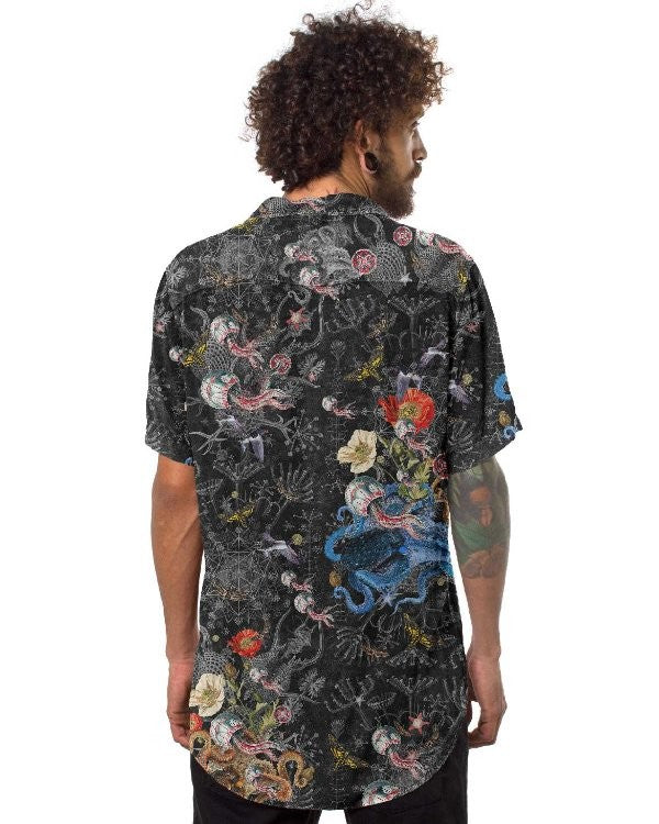 ACIDRENESSANNSE UNISEX Short Sleeve Botton Shirt