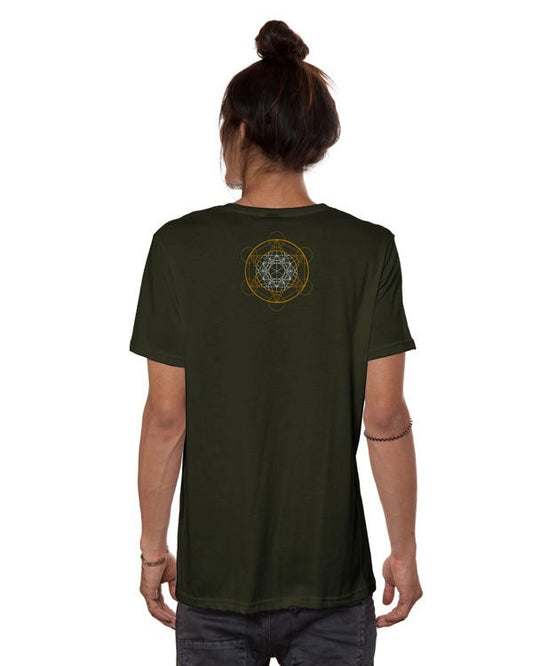 ABUALITA T-Shirt In Dark Olive Wash
