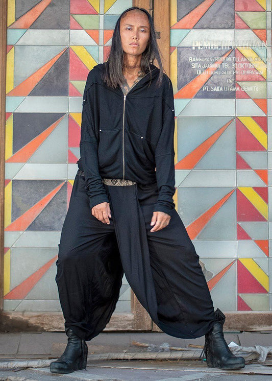 UNI Unisex Hooded Jacket In Black