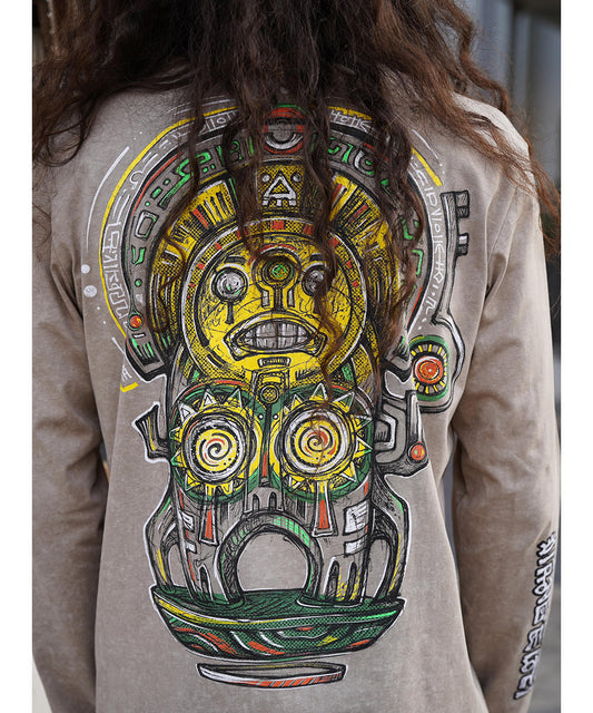 AMBIOS Long Sleeve Shirt In Wash Stone