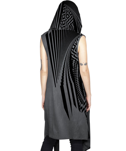 WO ATAR Kimono Vest In Grey