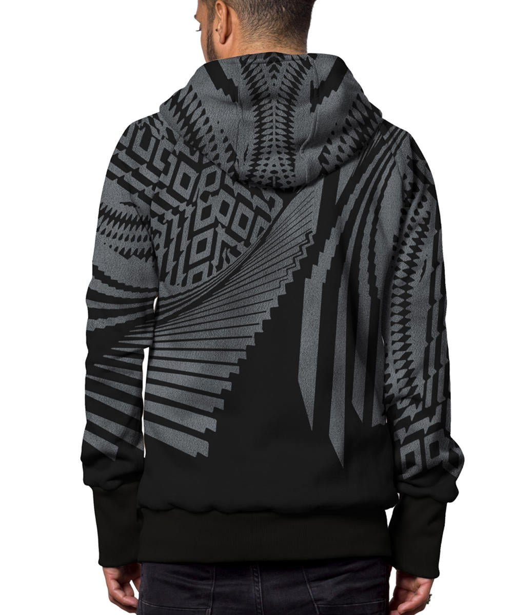 ATAR Zipped Hood In Black