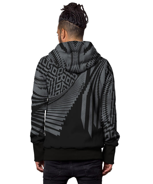 ATAR Zipped Hood In Black