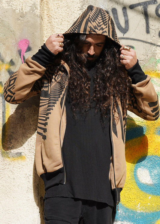 ATAR Zipped Hood In Moka