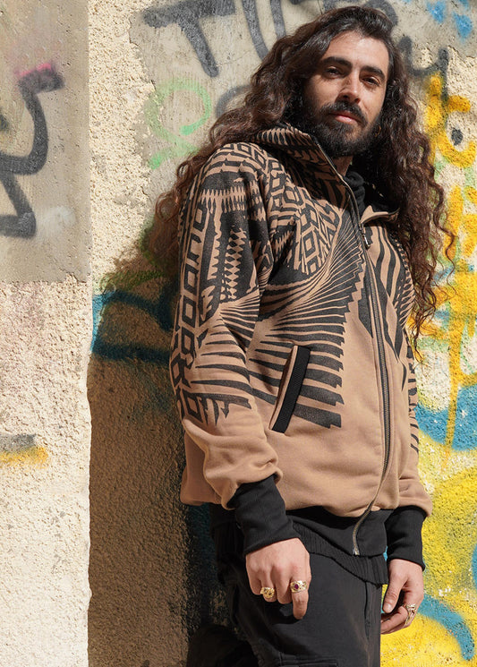 ATAR Zipped Hood In Moka