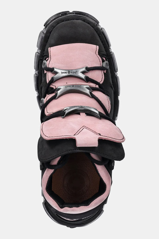 METALLIC ANKLE SNEAKERS - ROSE