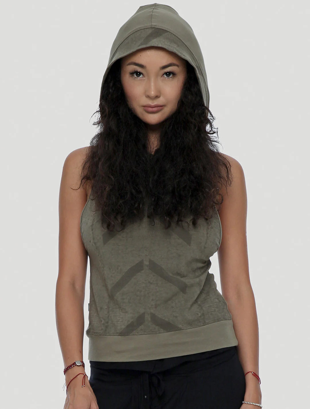 Bogo Hooded Singlet In Cement