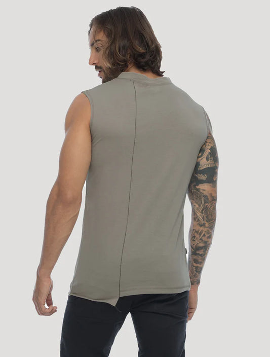 BLENDED Sleeveless Tee In Cement