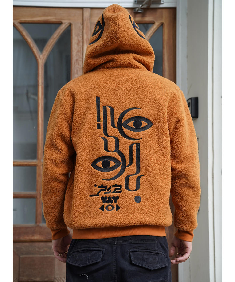 CEBURASHKA Hooded Jacket In Orange