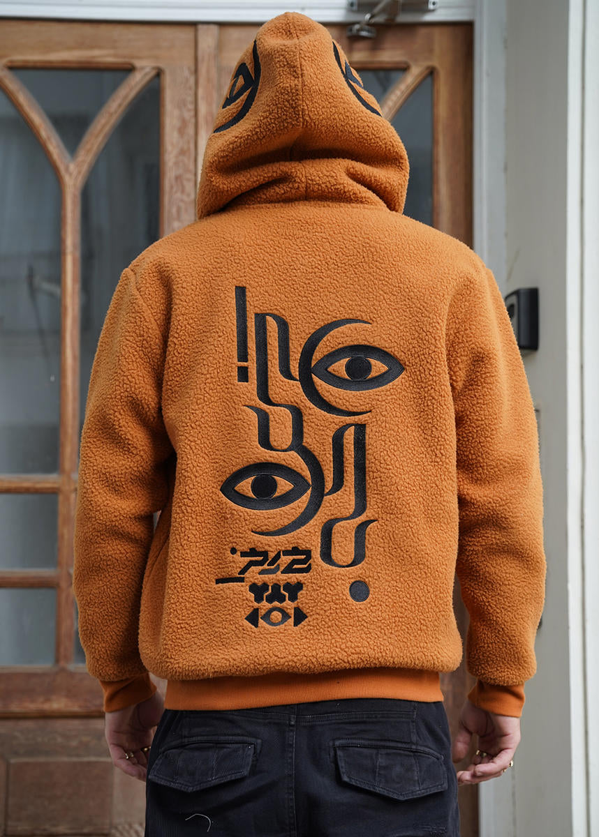 CEBURASHKA Hooded Jacket In Orange (7792437526580)