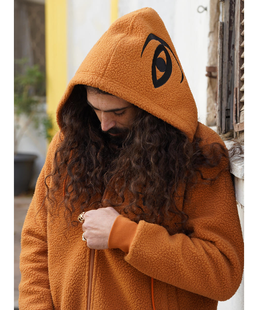 CEBURASHKA Hooded Jacket In Orange